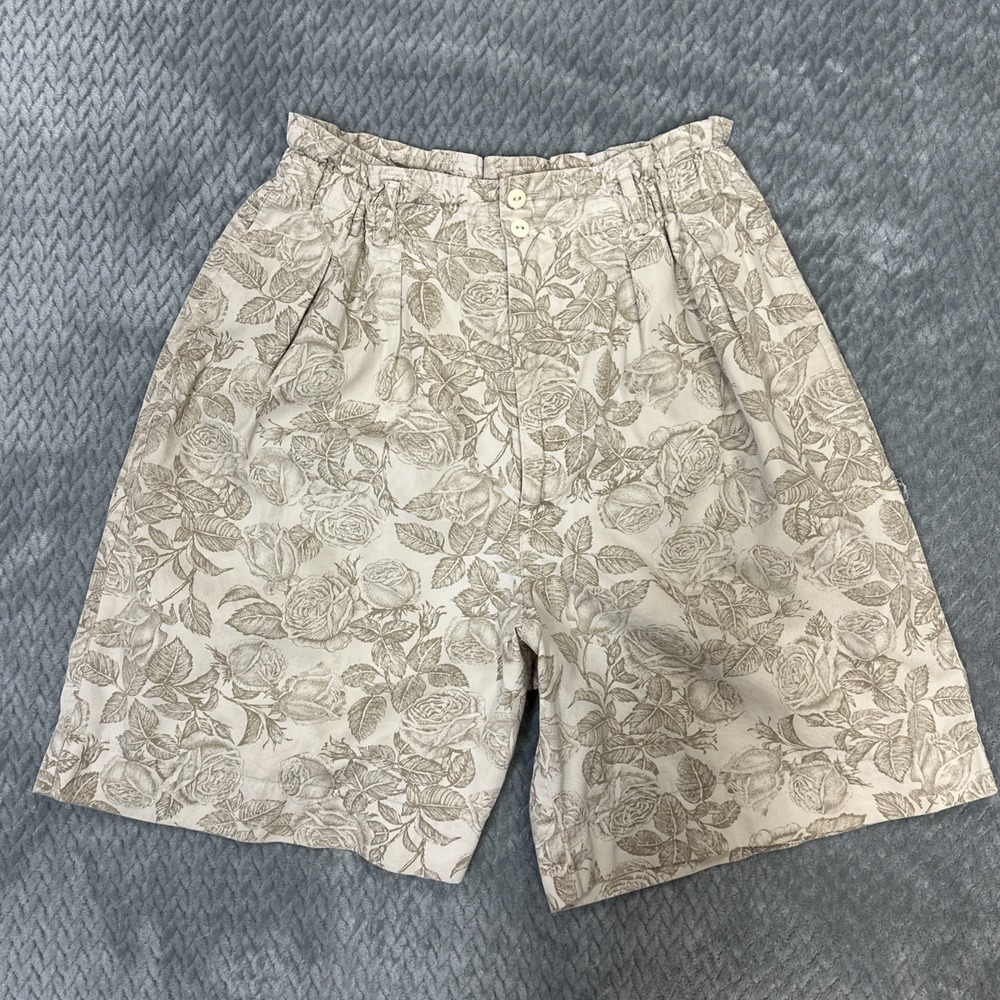 Banana Republic Travel & Safari Gurkha Shorts Women's S Vintage 80s Khaki Print